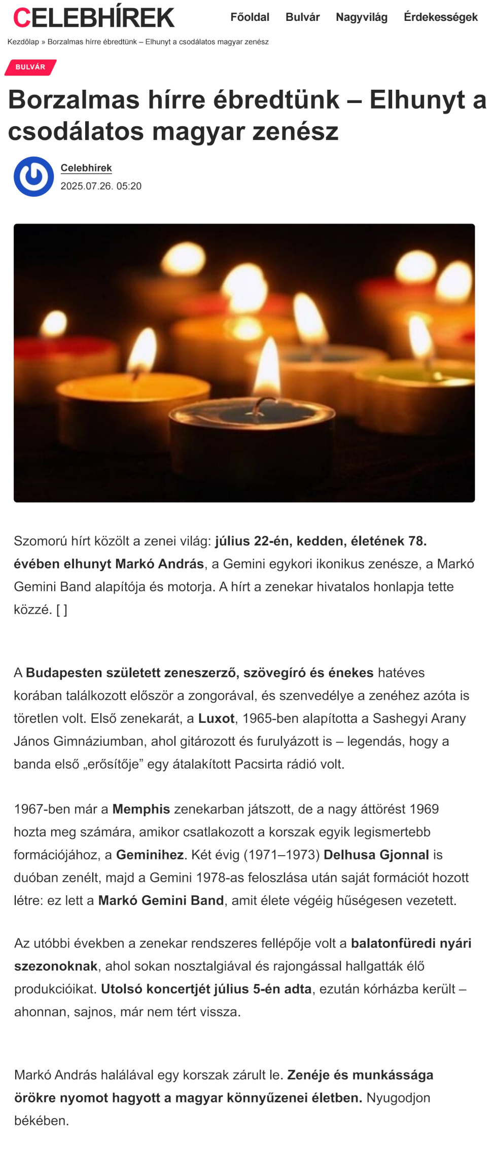 Celebhírek